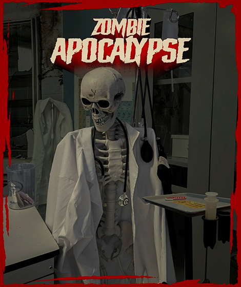 all in adventures escape game zombie apocalypse poster